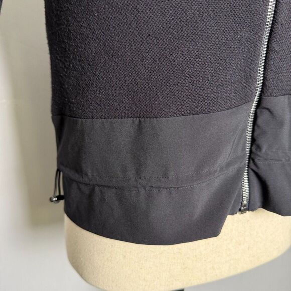 Athleta Venture Sweater Jacket Shacket, Sz XS, Black & White, Drawstring Waist - Picture 8 of 16